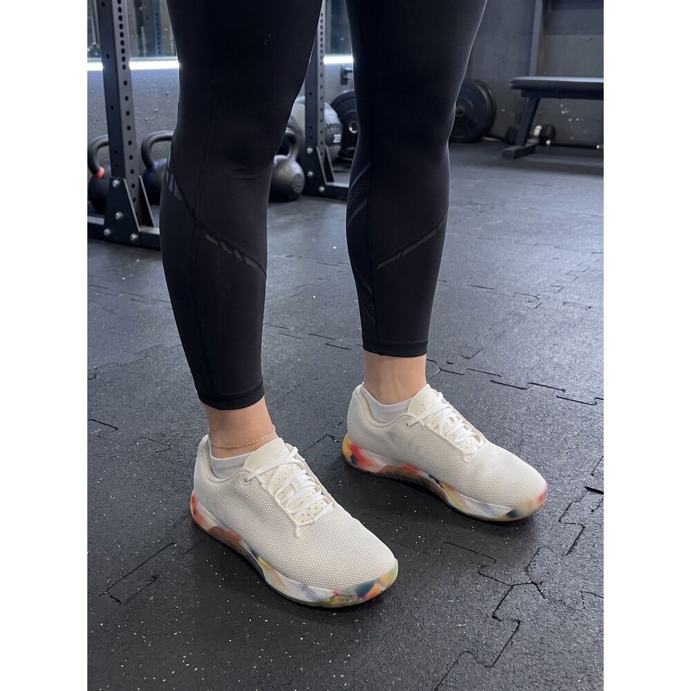 Nobull Trainer Women’s size 10 / Men’s 8.5 White Rainbow Cross Training Shoes